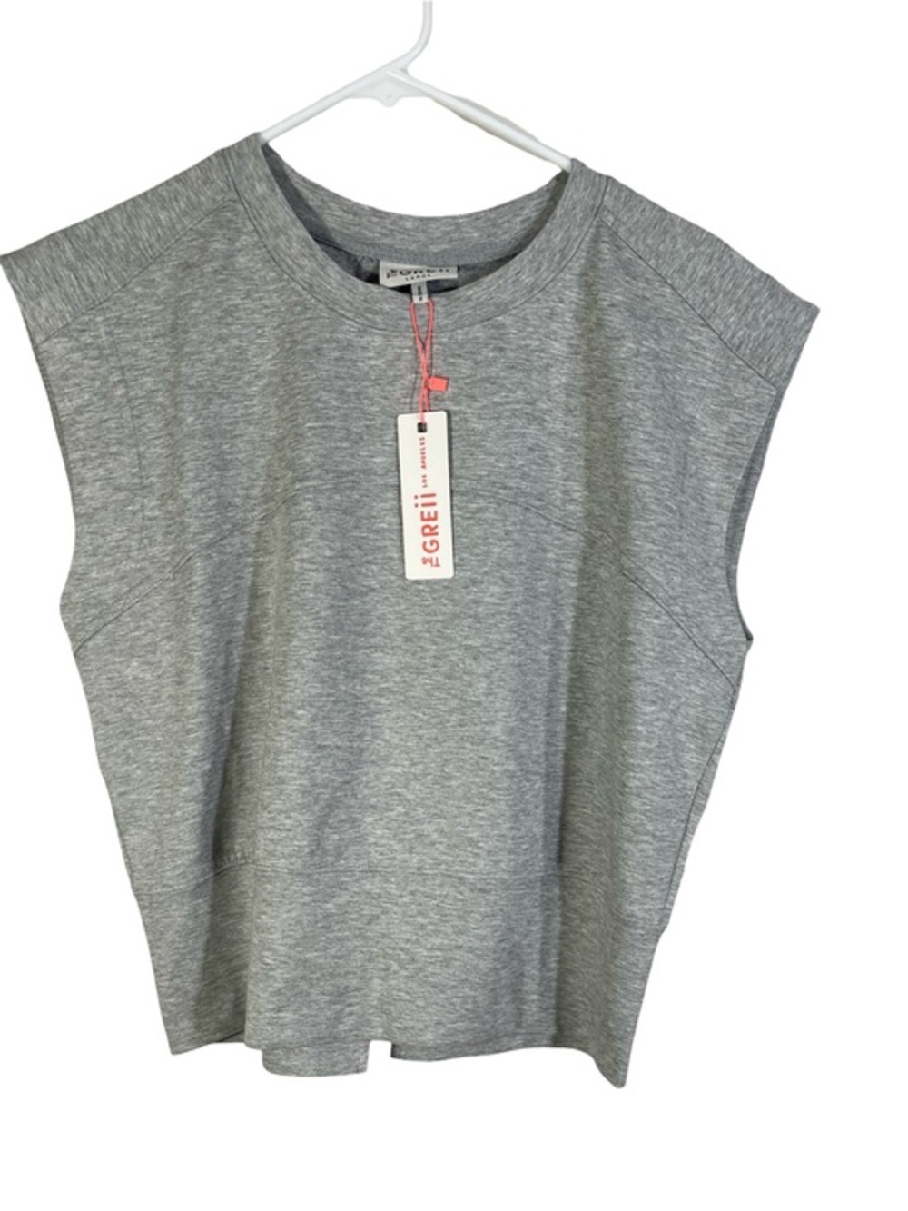 NWT The Greii heather grey muscle tank top Size L